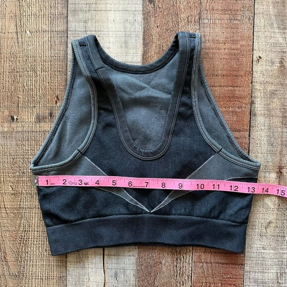Gym Shark Grey Sports Bra Medium Support Racerback Size Small - Picture 4 of 5